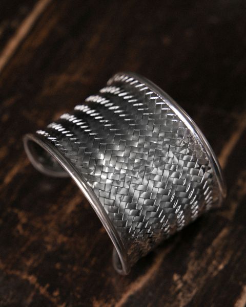 Срібний плетений браслет менший 0010 фото
