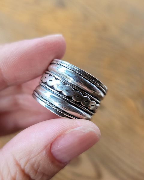 Срібний фактурний перстень 0023-7 фото