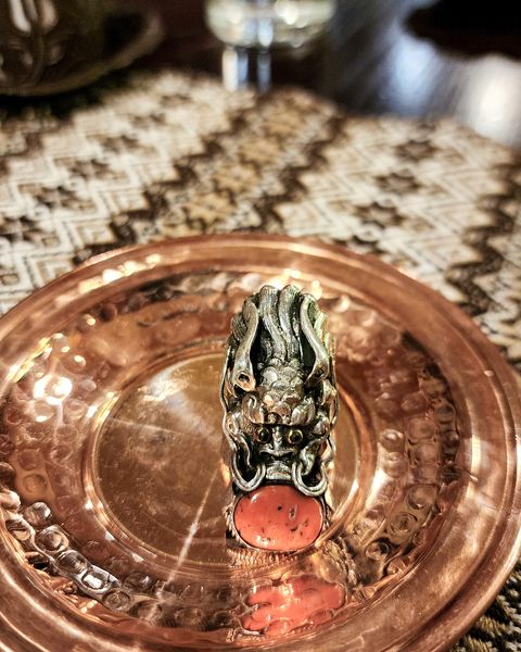 Перстень з драконом червоний 0164-1 фото