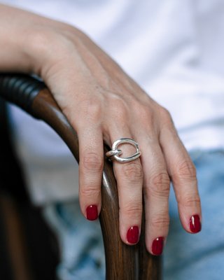 Срібний перстень у вигляді вузлика 0051-1 фото